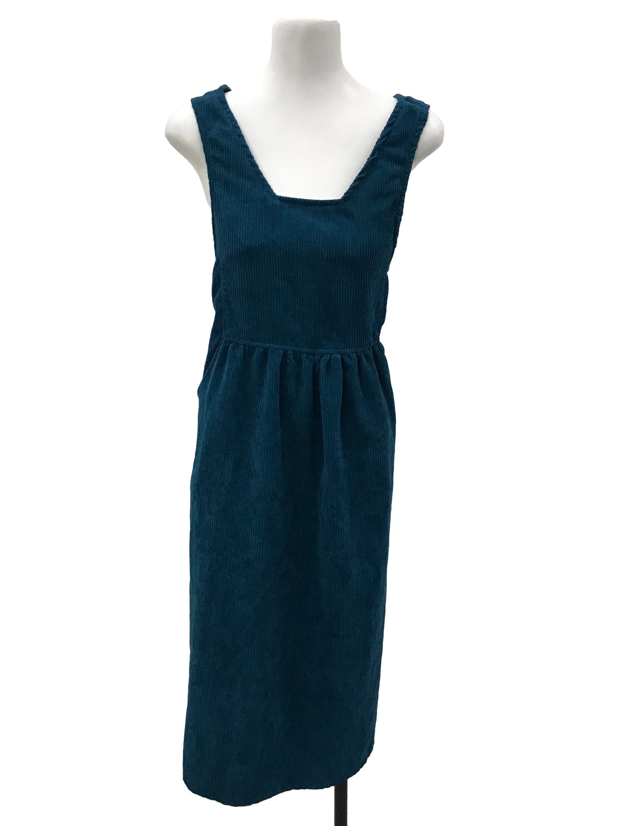 Aqua Blue Corduroy Dress