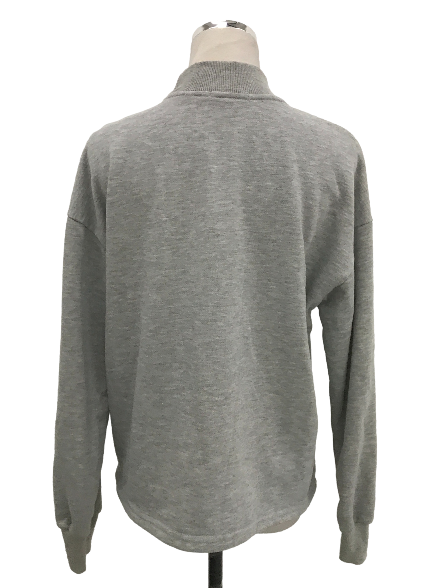 Grey Boxy Turtleneck Sweatshirt