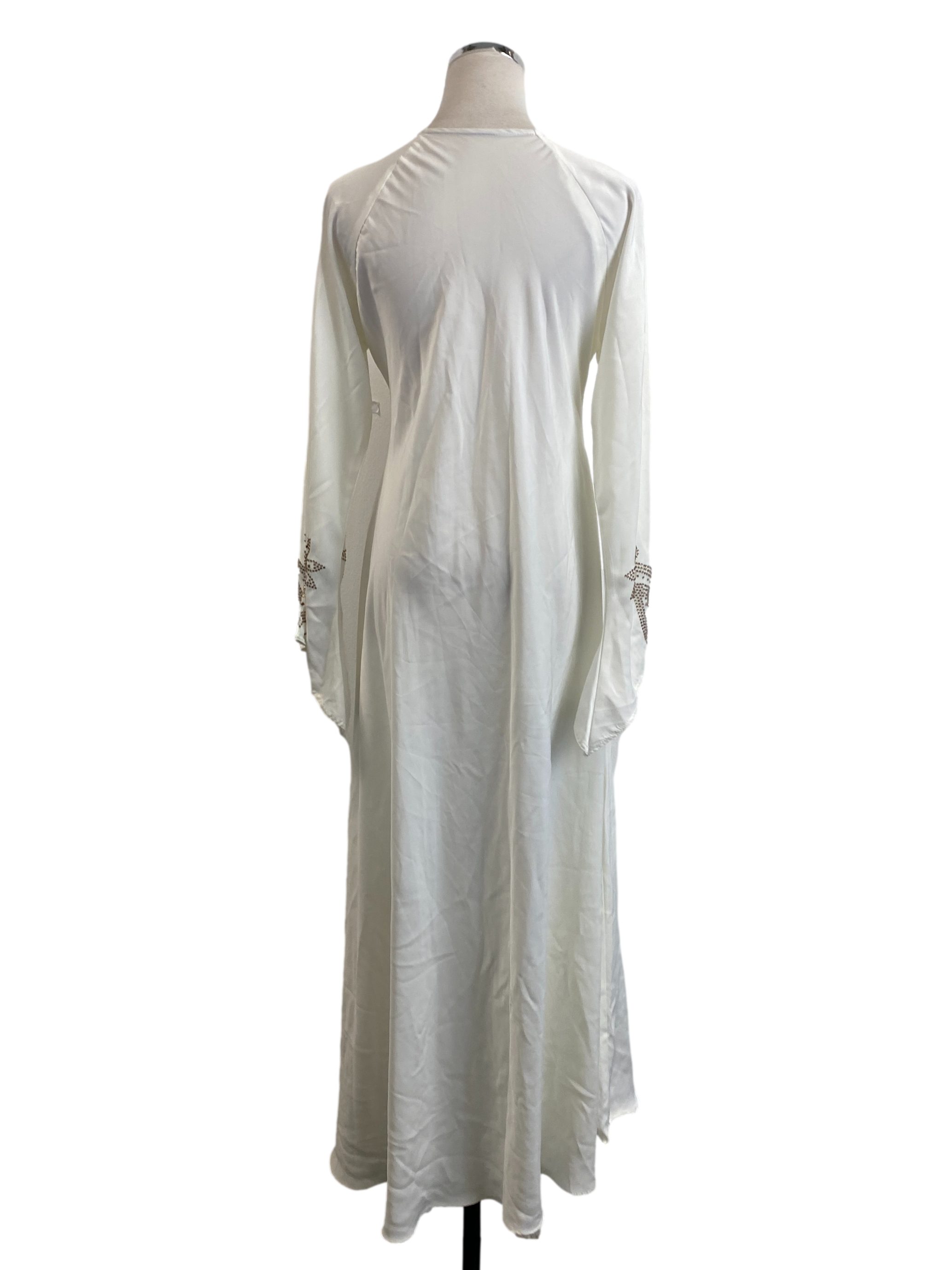 Procelain White Long Sleeve Dress