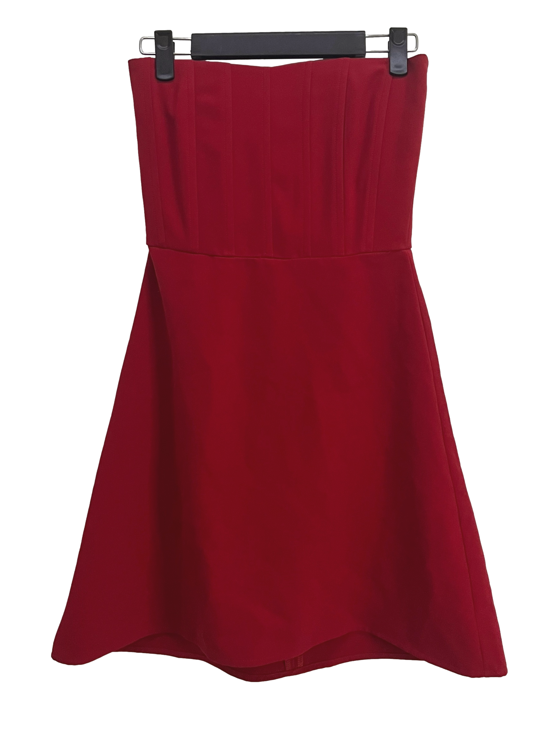 fondest Hot Red Corset Mini Dress