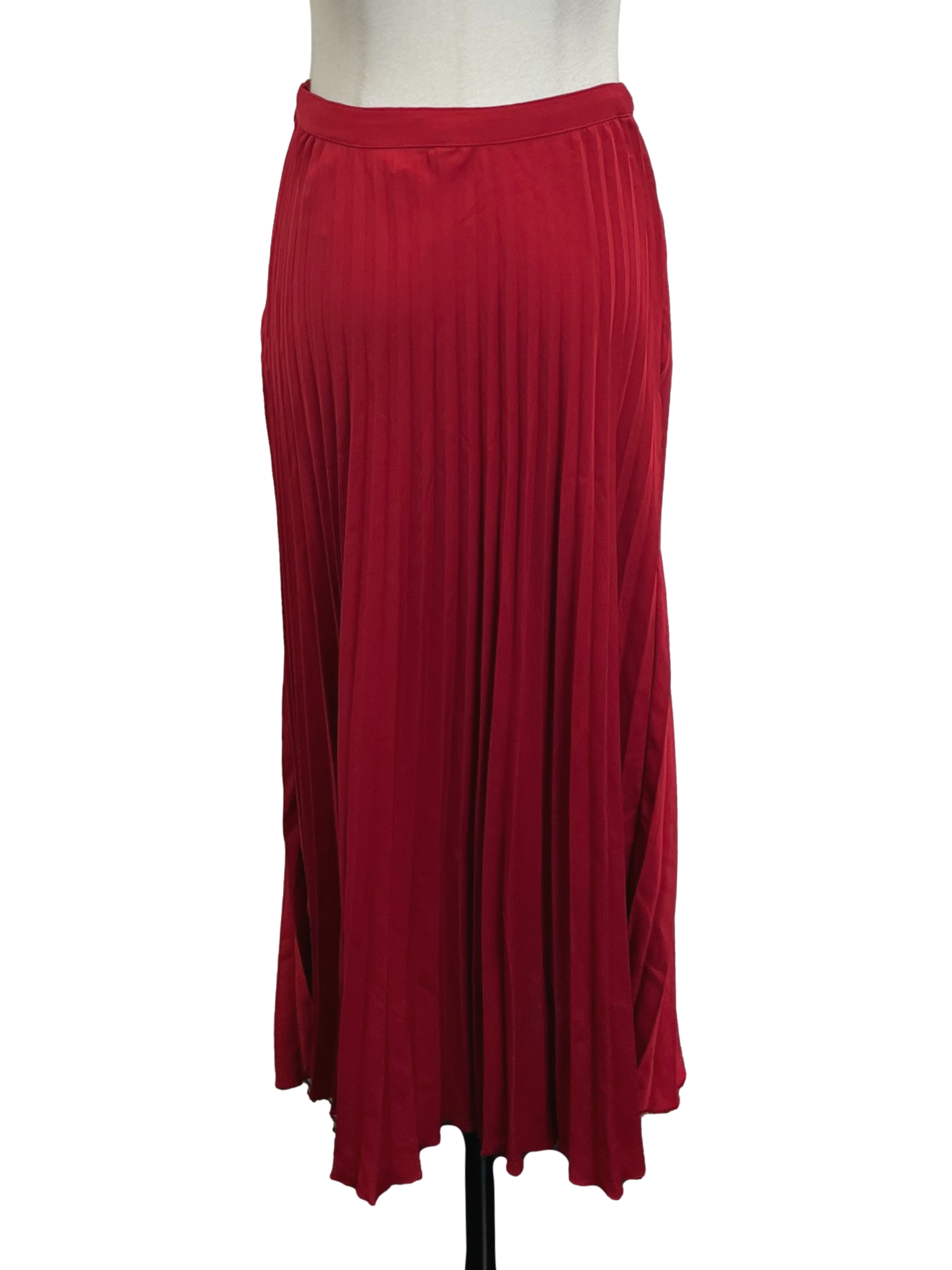 Ruby Red Pleated Skirt