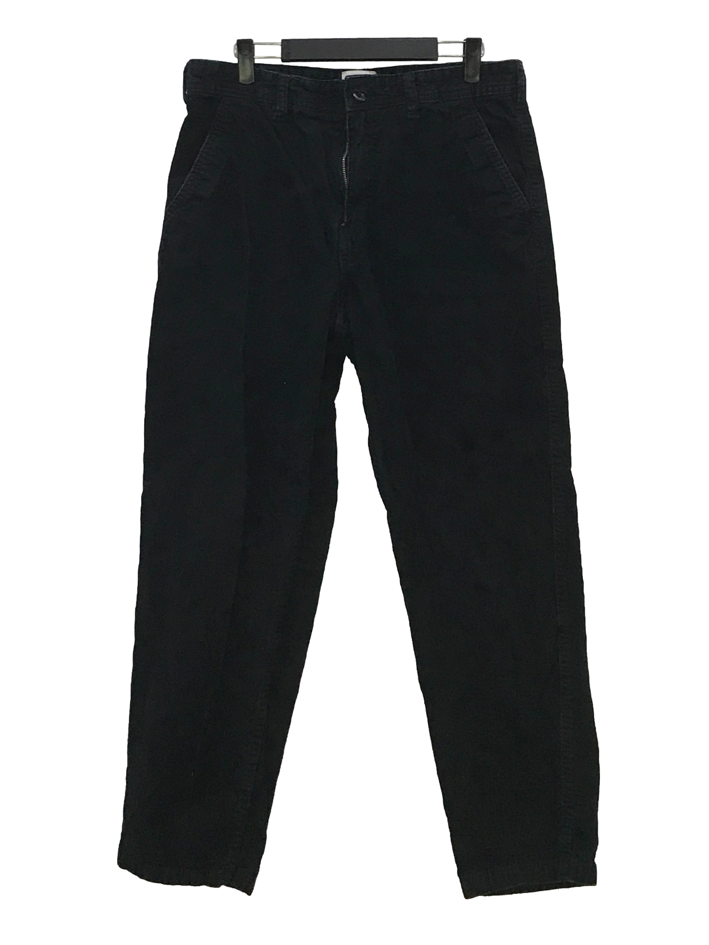 Black Regular Fit Corduroy Pants