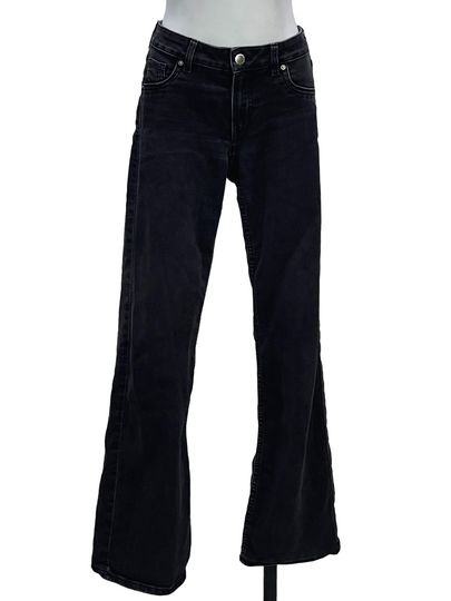 Charcoal Black Low-Rise Bootcut Jeans