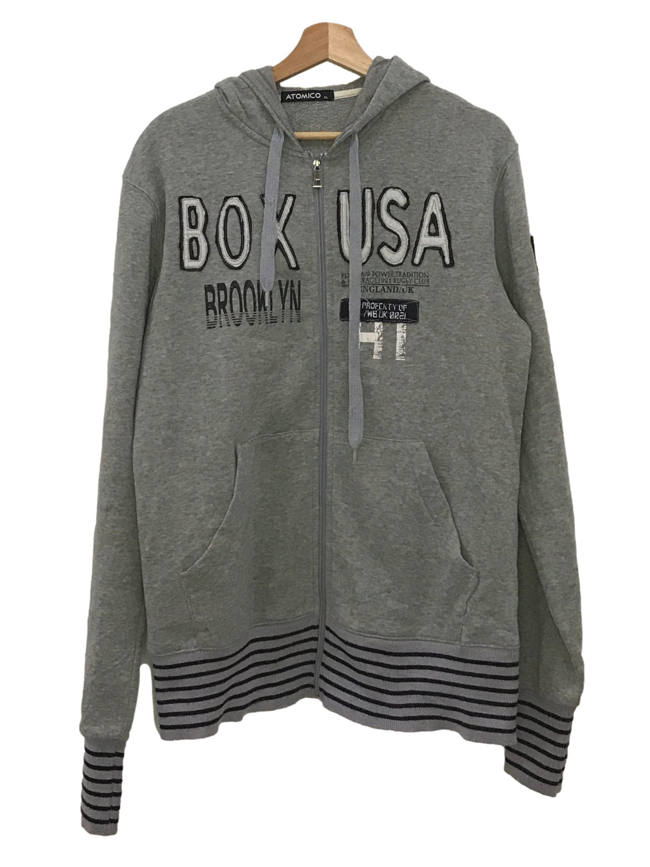 Grey Patches Hoodie