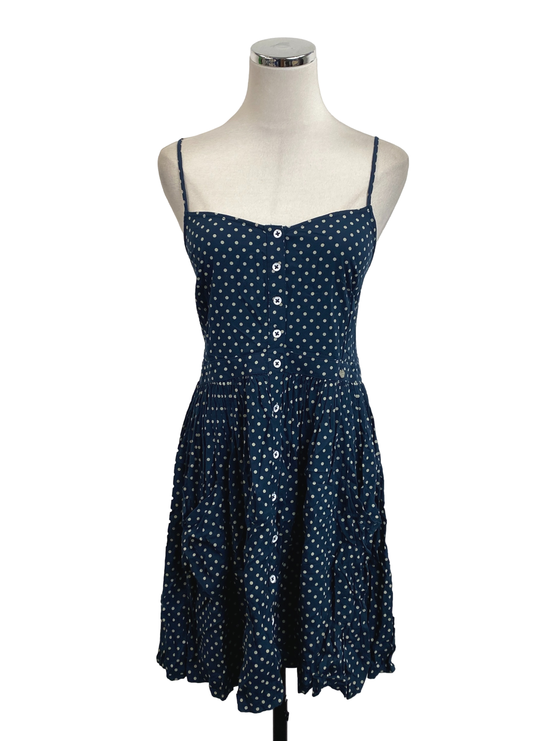 Blue Polka Dot Mini Dress