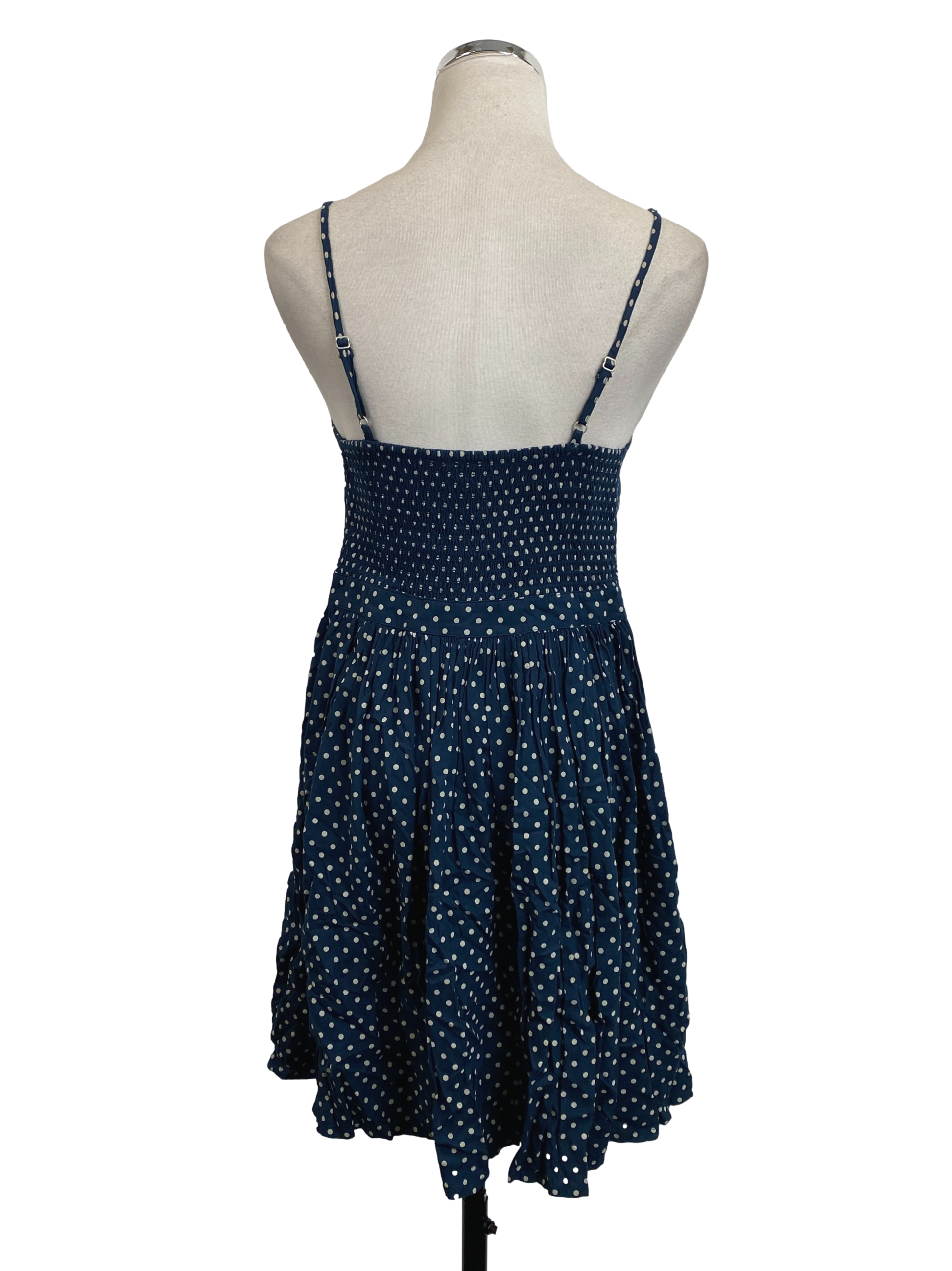 Blue Polka Dot Mini Dress
