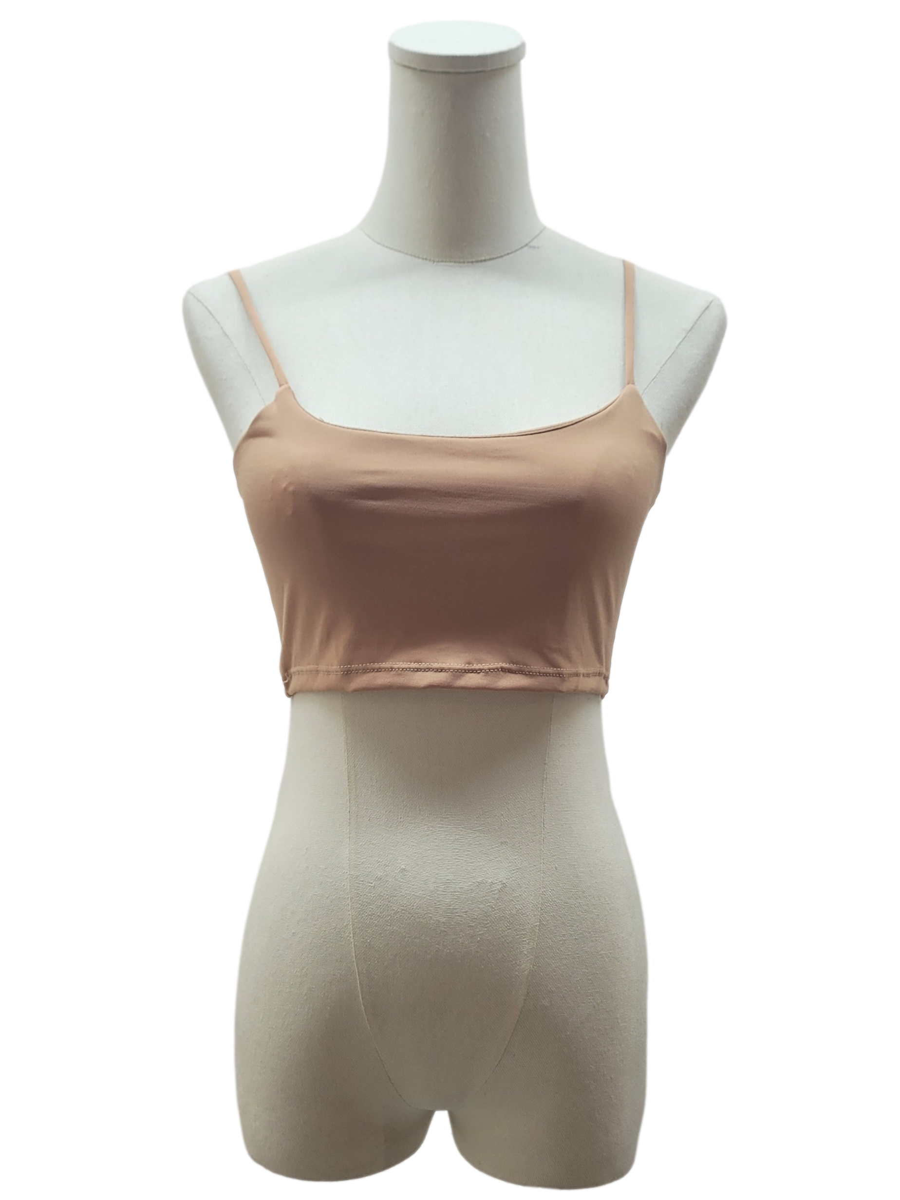 Peach Pink Cropped Sleeveless Top