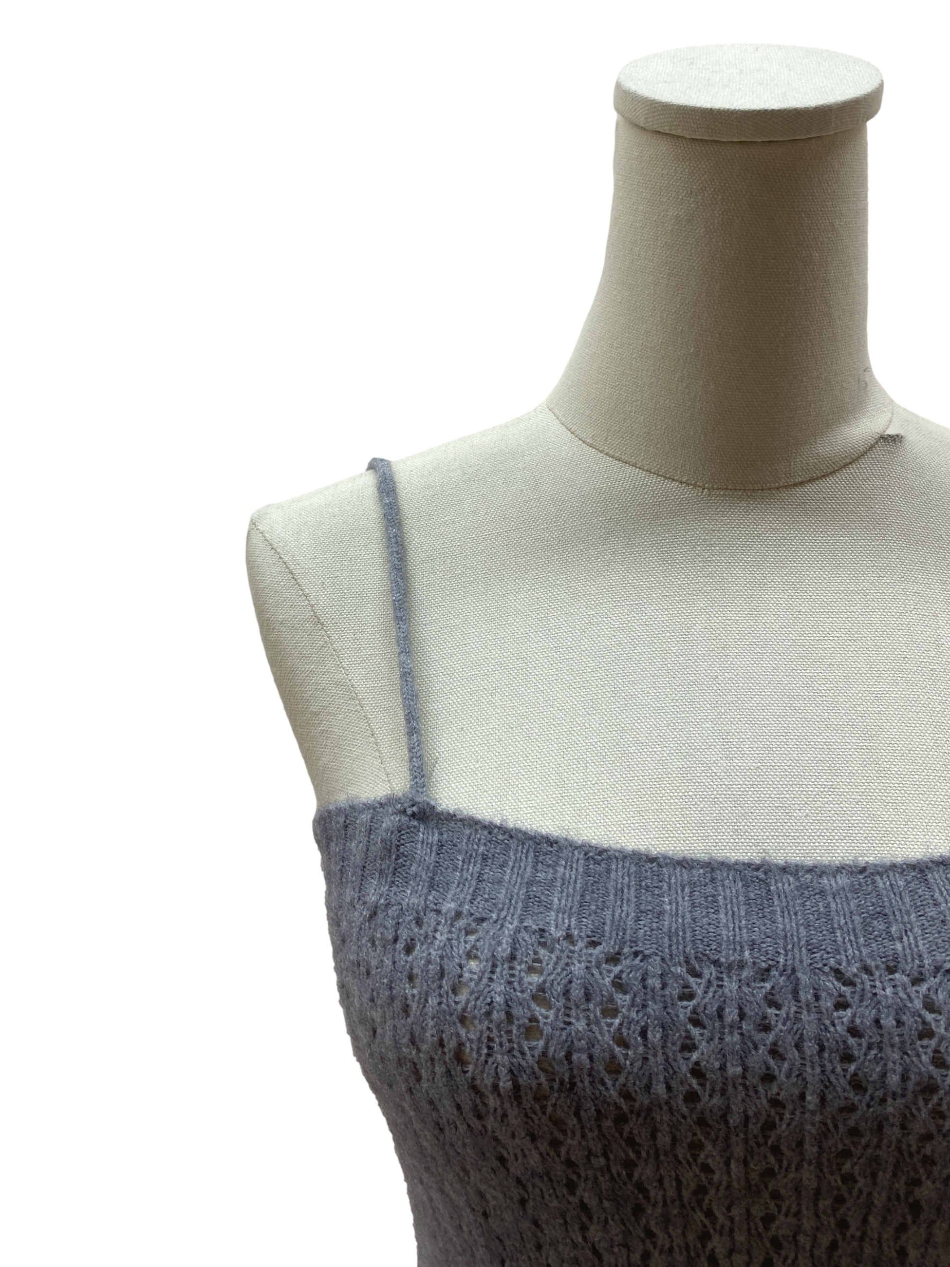 Fossil Grey Knitted Tank Top