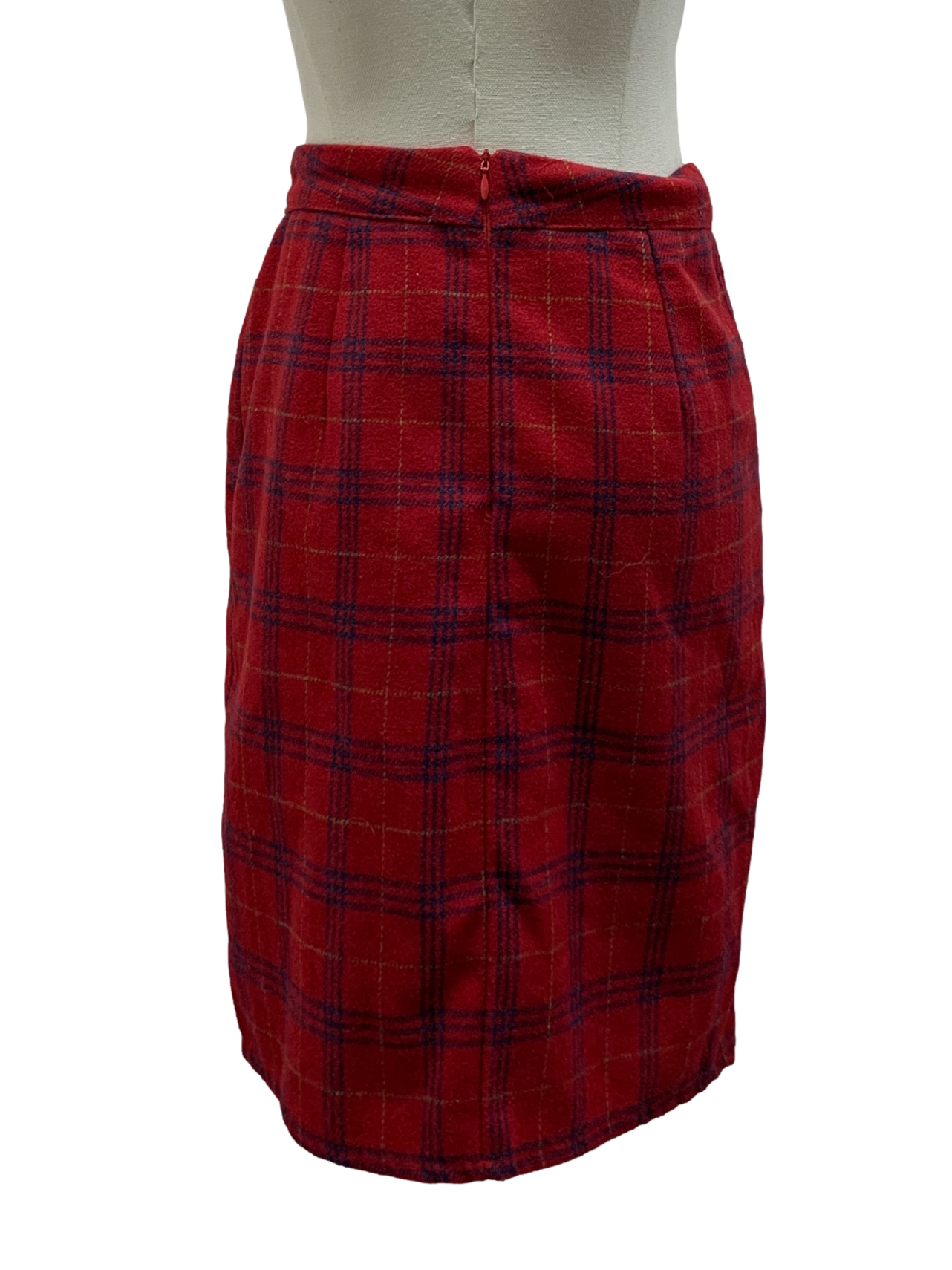 Crimson Red Plaids Skirt
