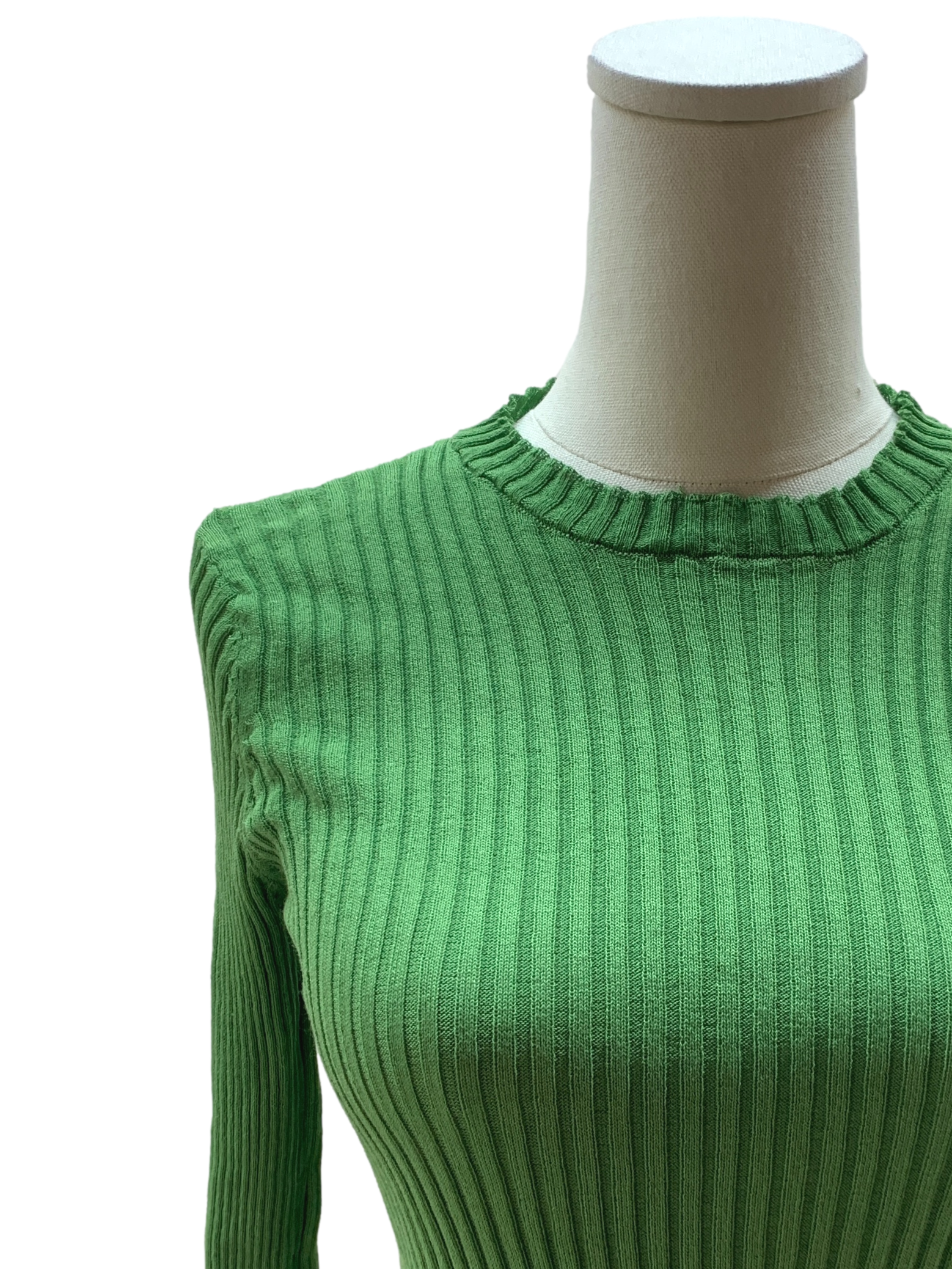 Pine Green Knitted Long Sleeve Top
