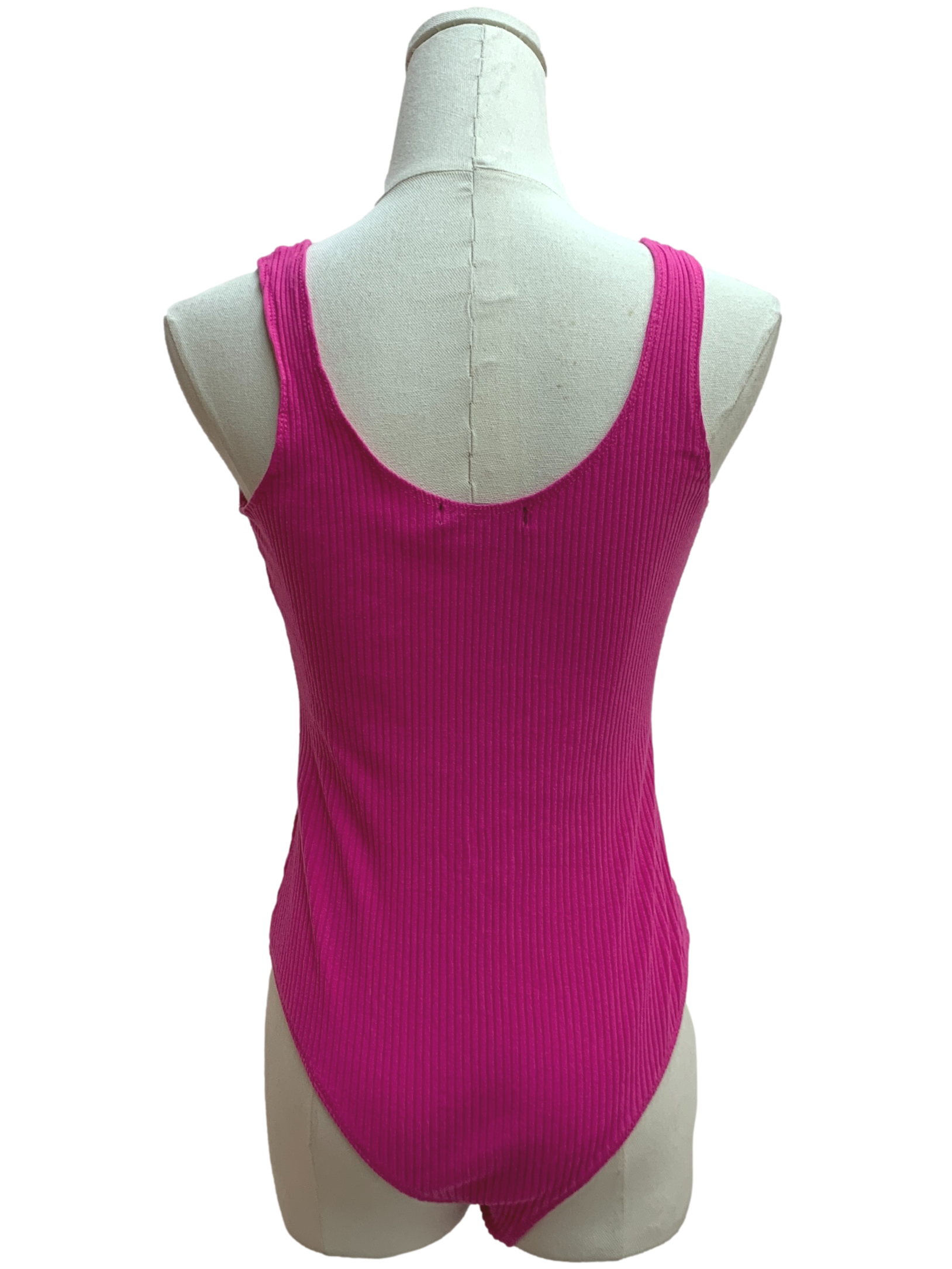 Hot Pink Sleeveless Bodysuit