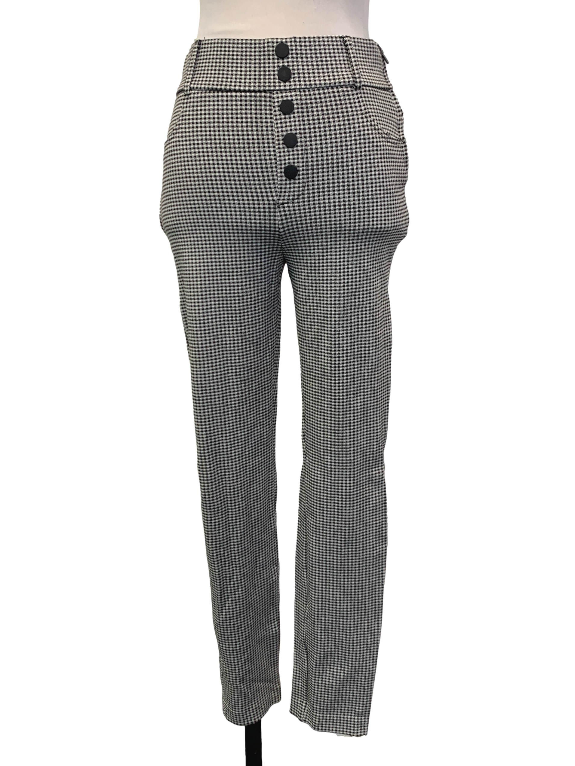 Black and White Gingham Pattern Pants