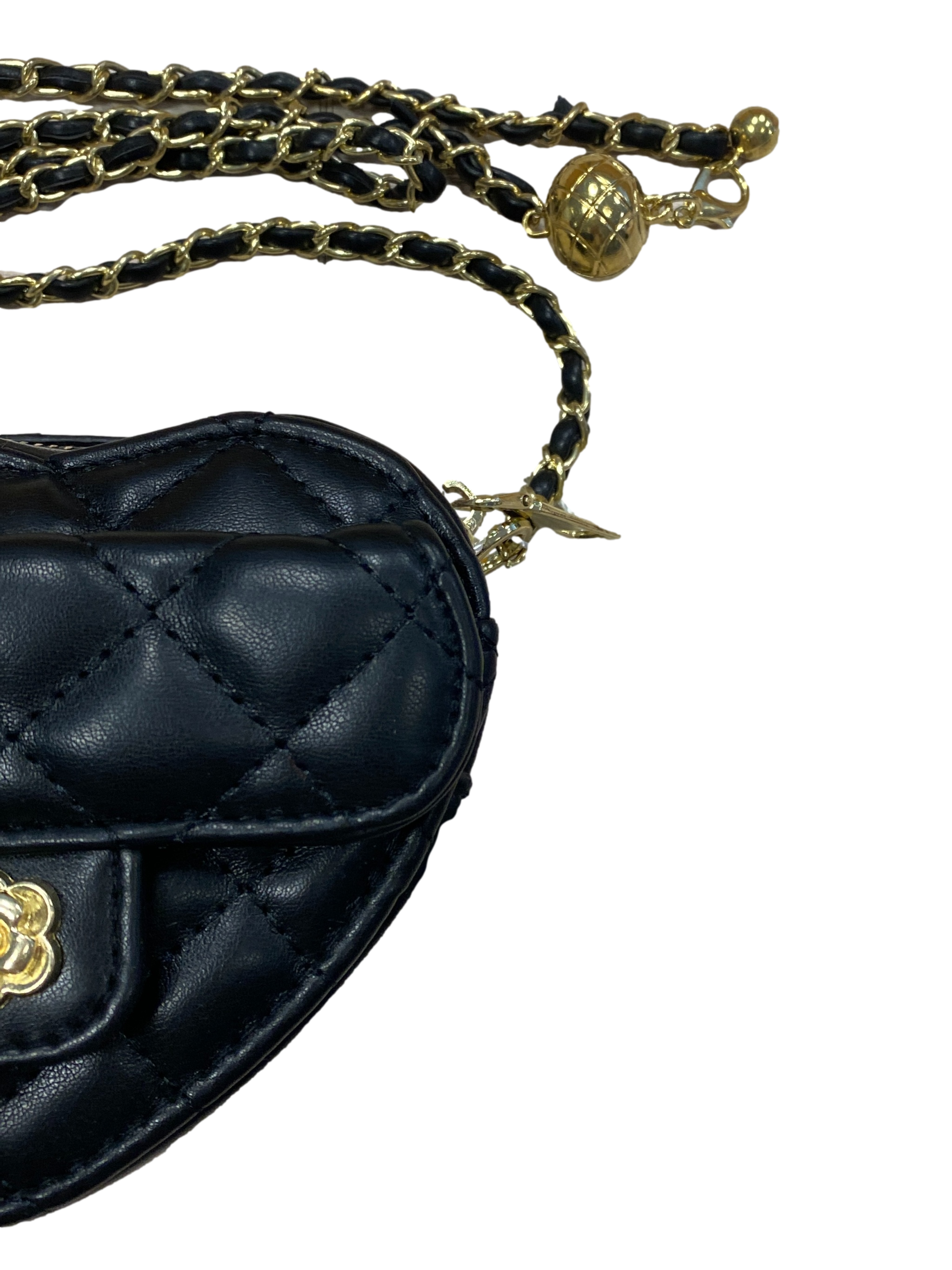 Jade Black Mini Heart Cross Body Bag