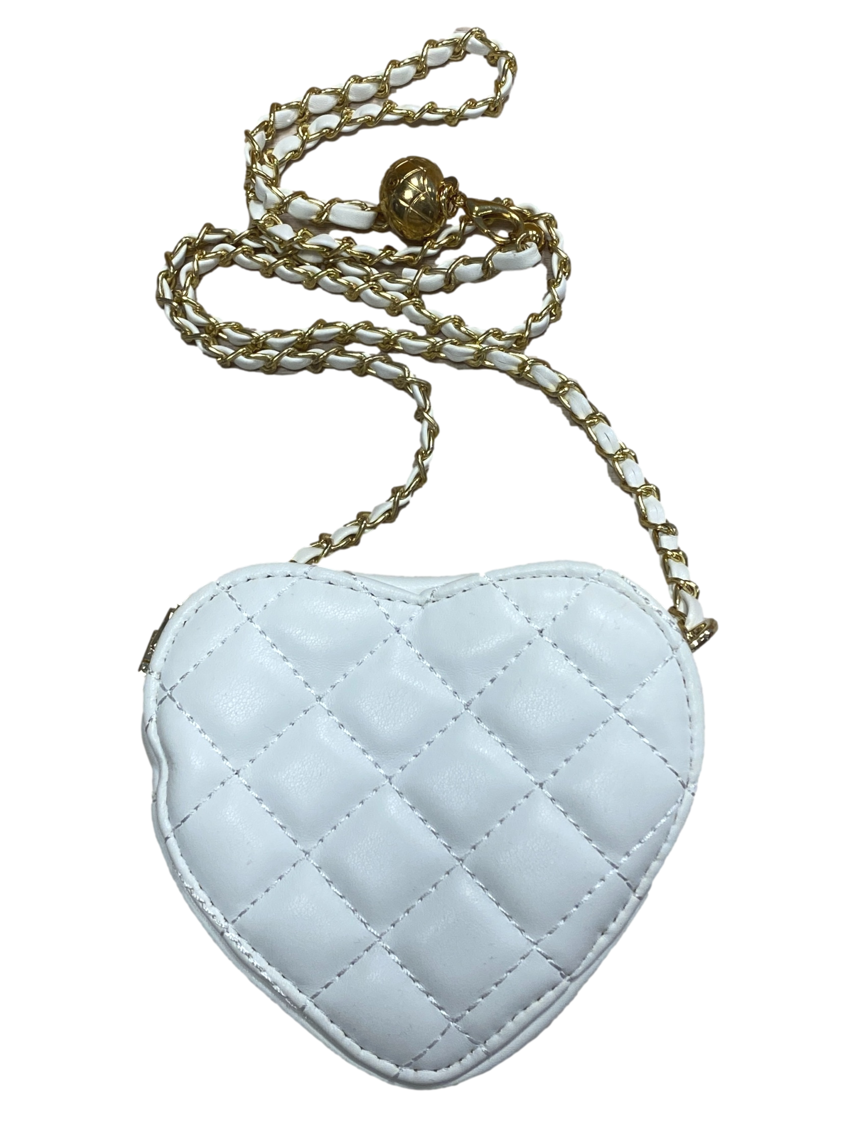 Daisy White Mini Heart Cross Body Bag