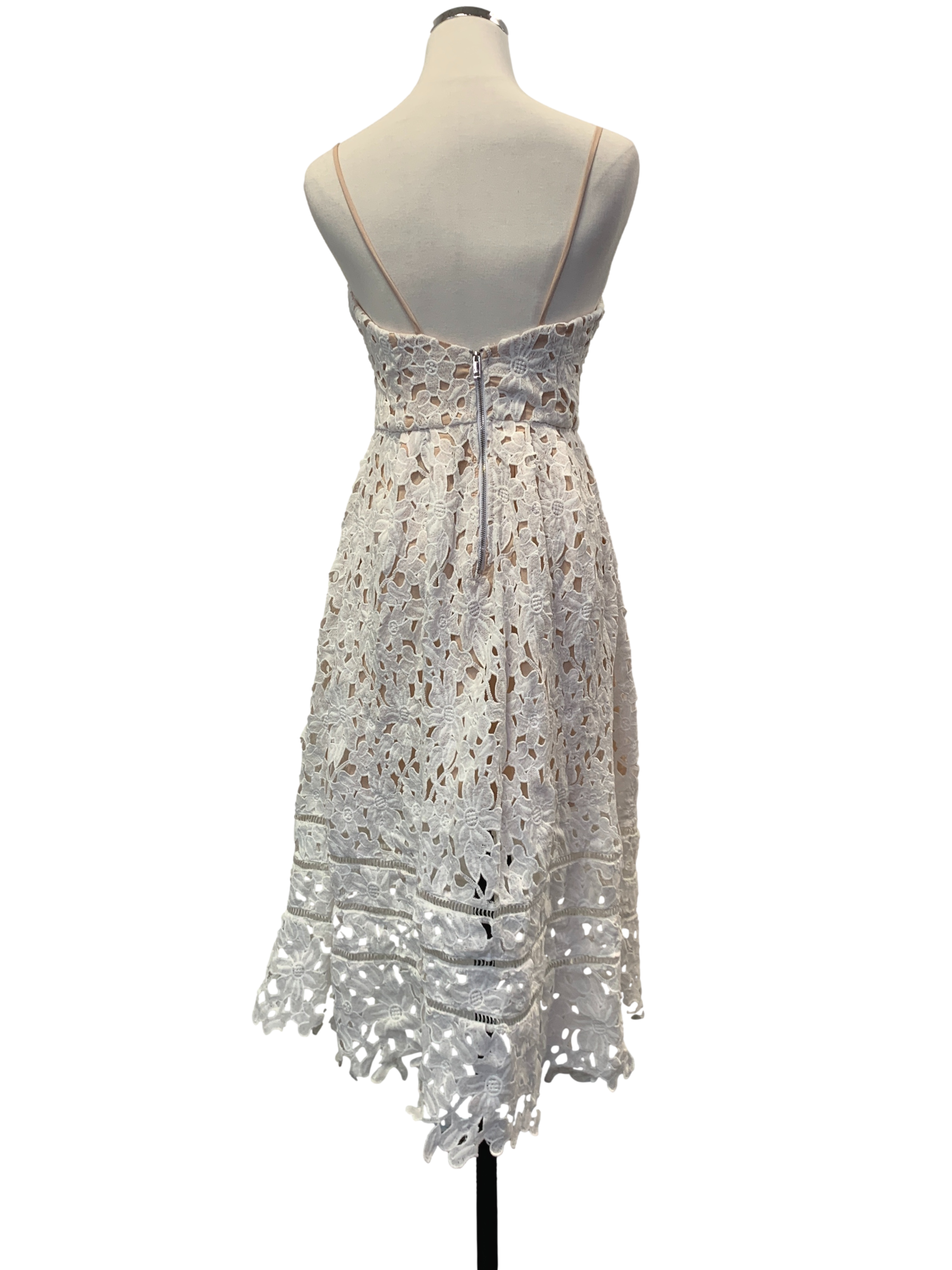 White Crochet Lace Cami Dress