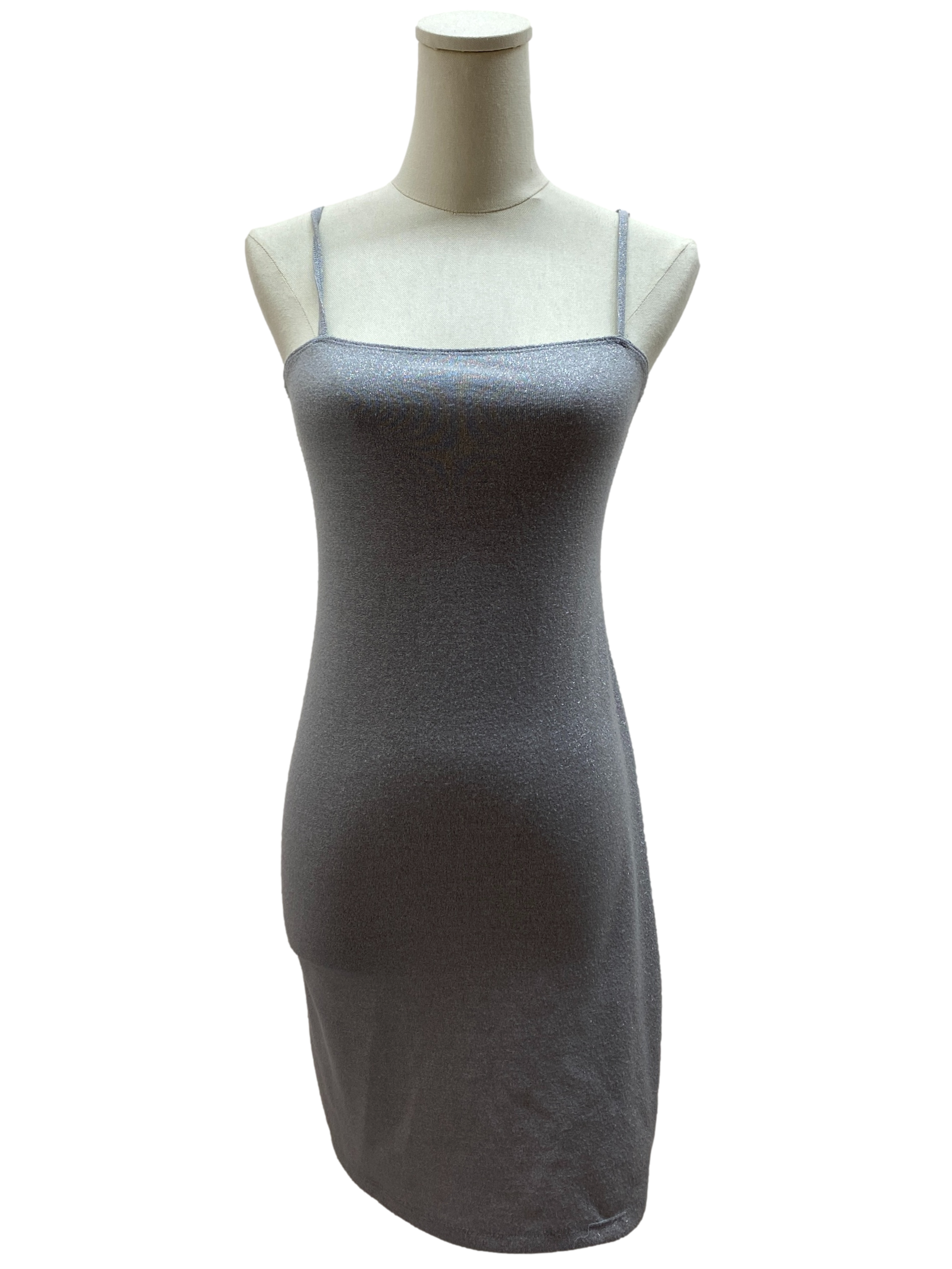 Slate Grey Sleeveless Mini Dress