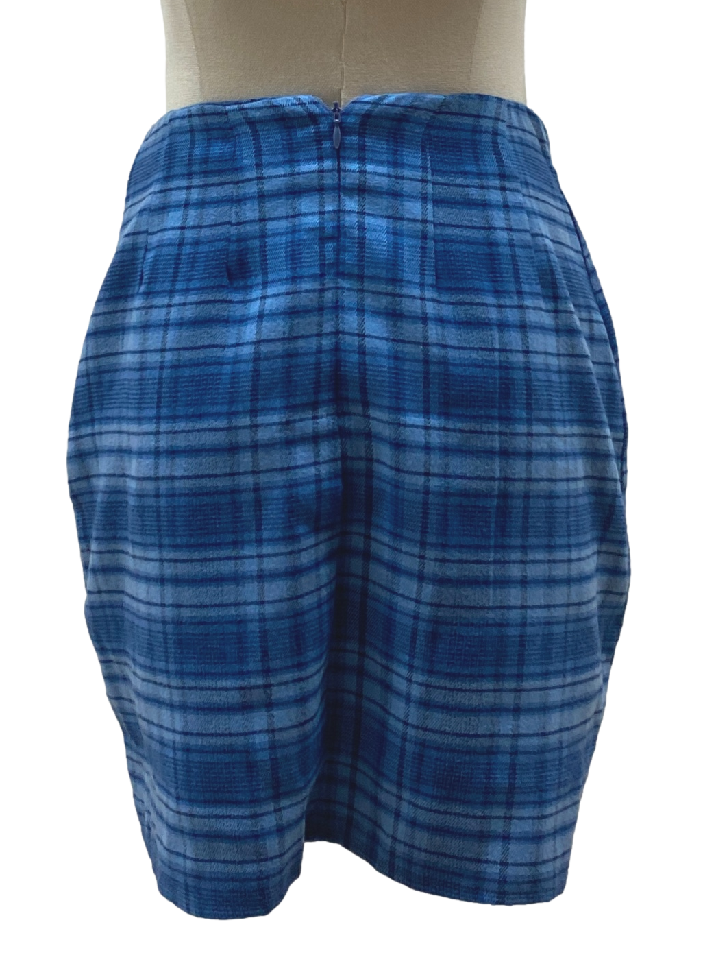 Cerulean Blue Tartan Skirts