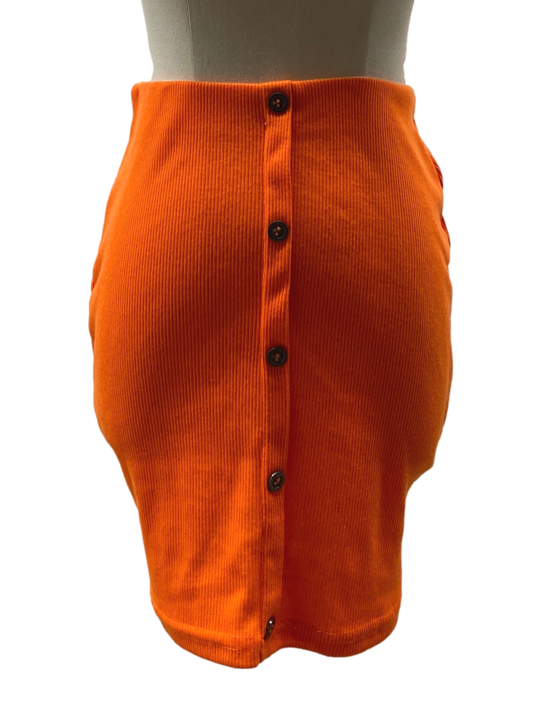 Bright Orange Tight Skirt