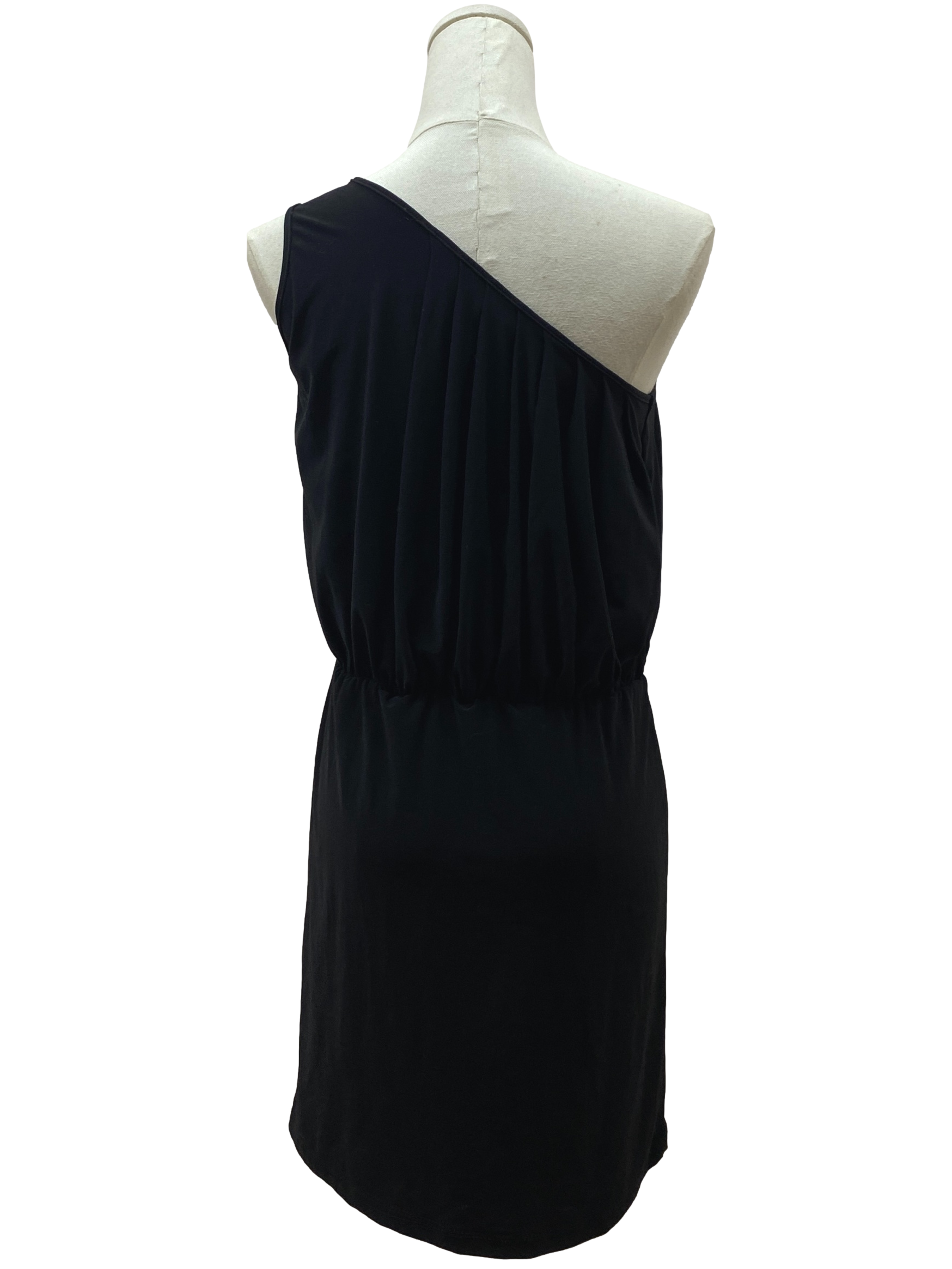 Black Toga Pleated Dress